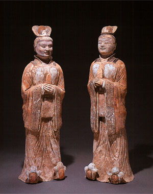 Dinastia Tang, Due figure di dignitari, 618 - 907